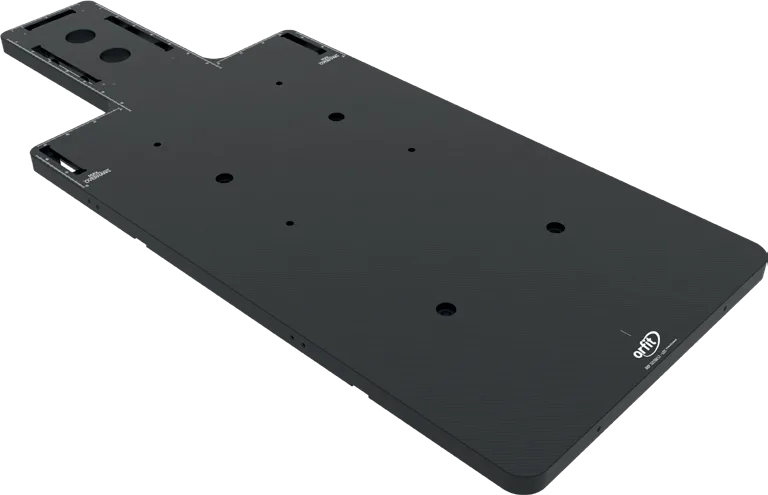 High precision long base plate in CFL for IMRT/IGRT