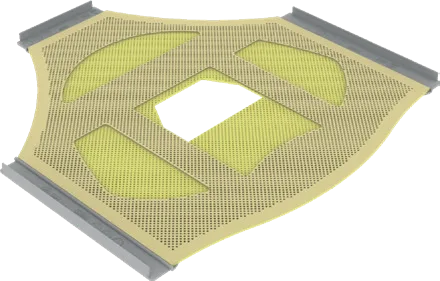 3-points open face hybrid mask with small aperture