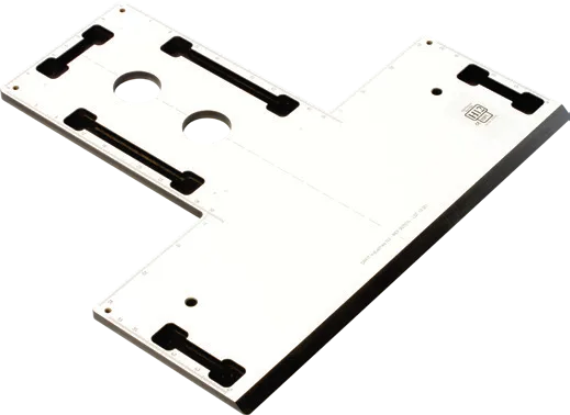 High precision base plate in HPL