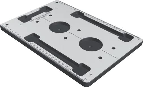 High precision base plate in HPL